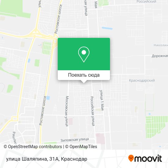 Карта улица Шаляпина, 31А