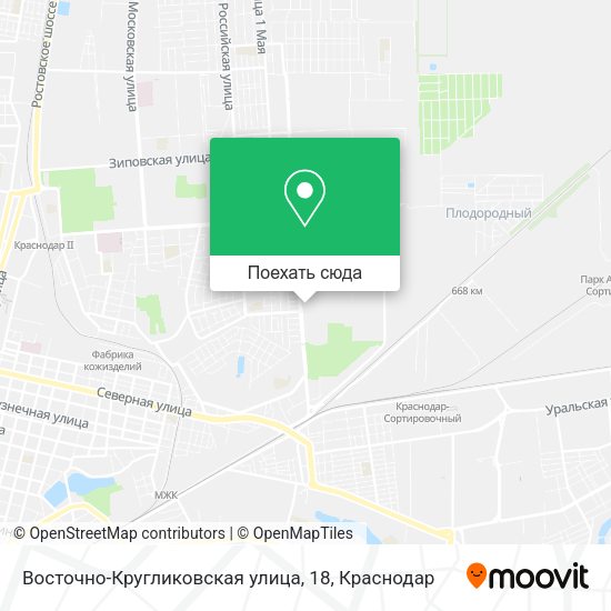 Карта Восточно-Кругликовская улица, 18