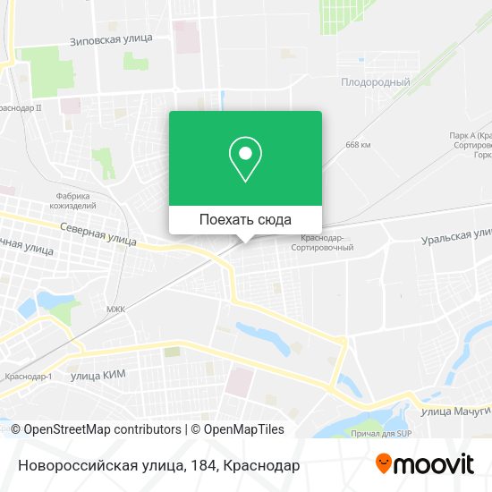 Карта Новороссийская улица, 184