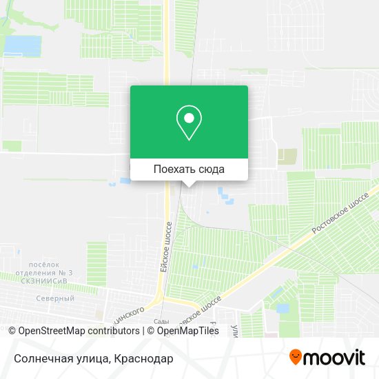Карта Солнечная улица