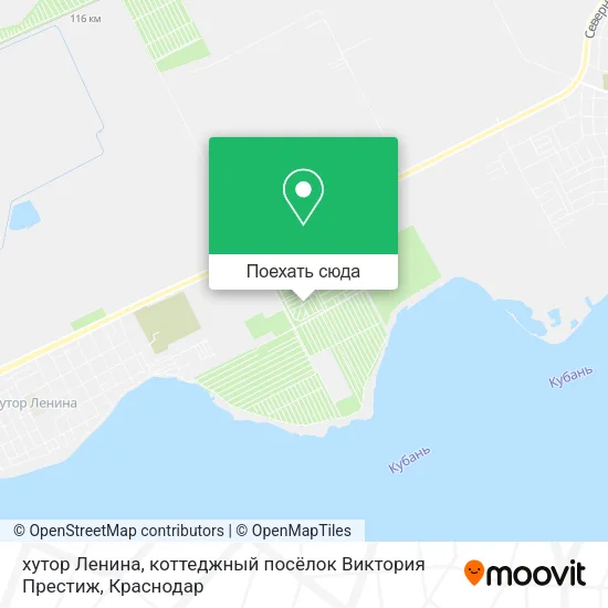 Карта хутор Ленина, коттеджный посёлок Виктория Престиж