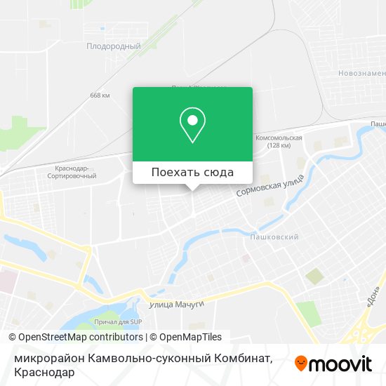 Карта микрорайон Камвольно-суконный Комбинат