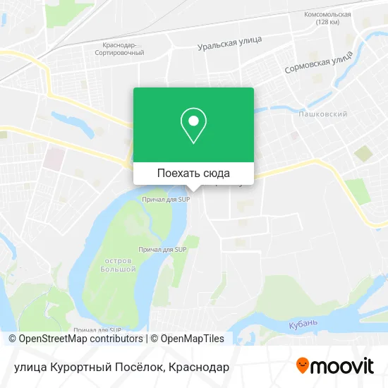 Карта улица Курортный Посёлок