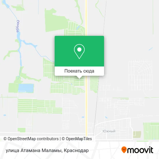 Карта улица Атамана Маламы