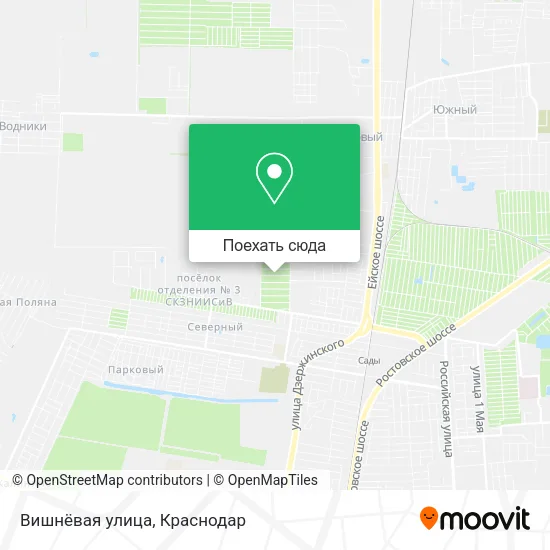 Карта Вишнёвая улица