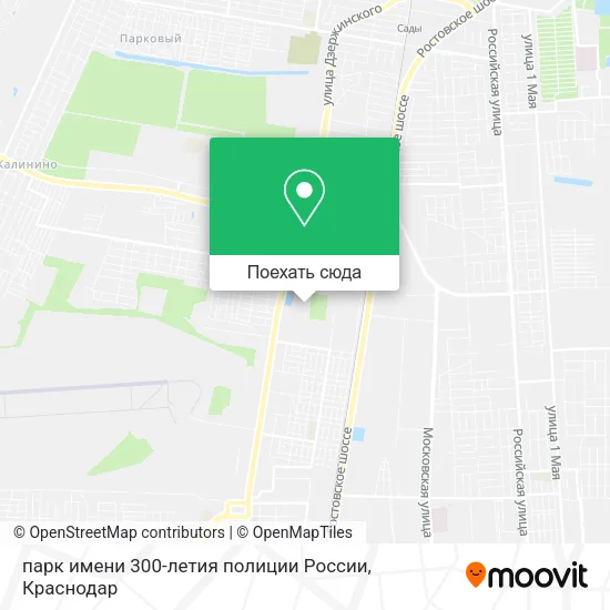 Карта парк имени 300-летия полиции России