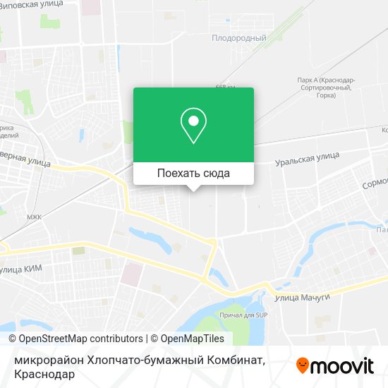 Карта микрорайон Хлопчато-бумажный Комбинат
