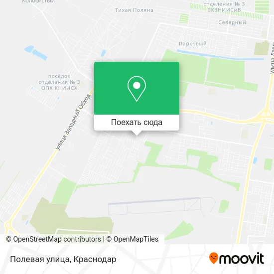 Карта Полевая улица