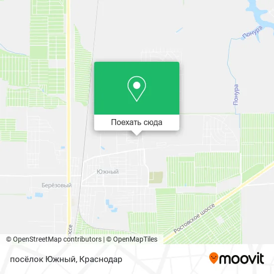 Карта посёлок Южный