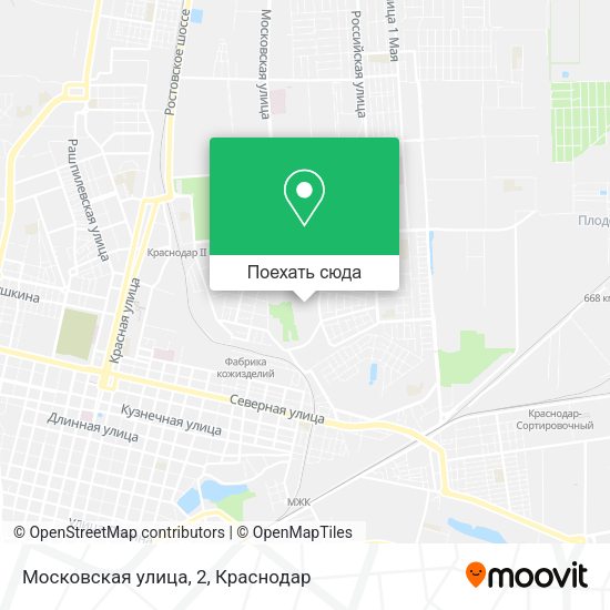 Карта Московская улица, 2