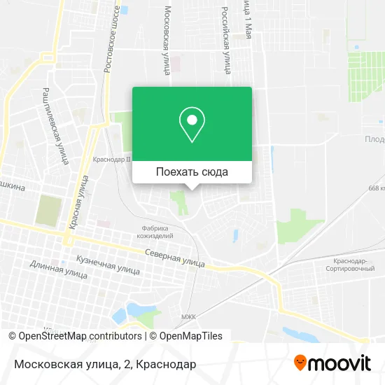 Карта Московская улица, 2
