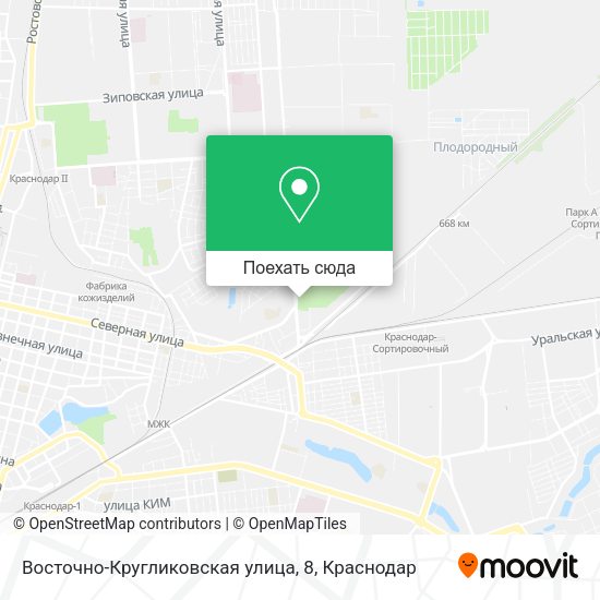 Карта Восточно-Кругликовская улица, 8