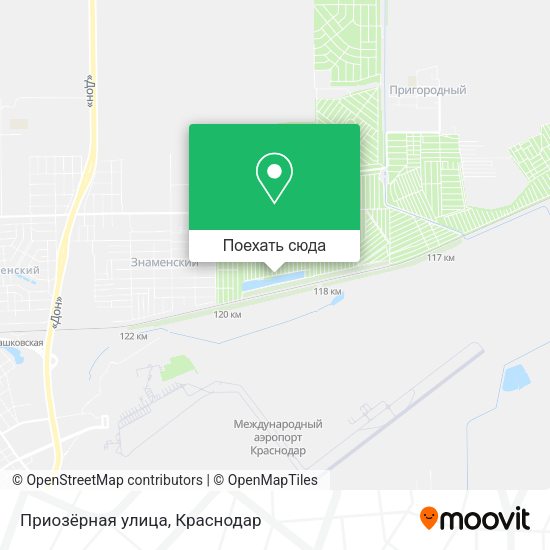 Карта Приозёрная улица