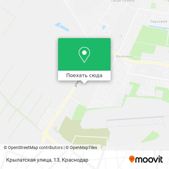 Карта Крылатская улица, 13