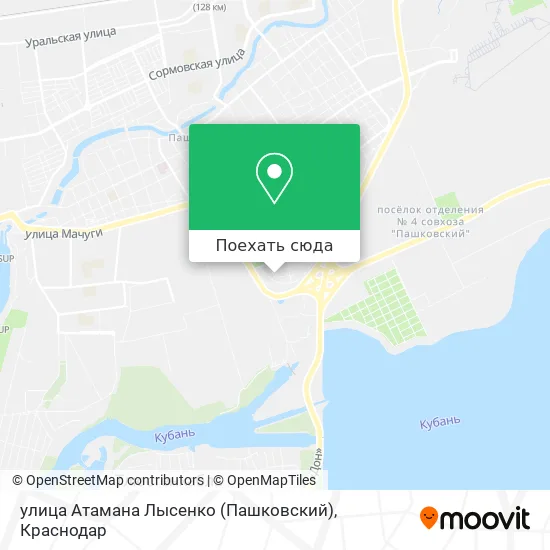 Карта улица Атамана Лысенко (Пашковский)