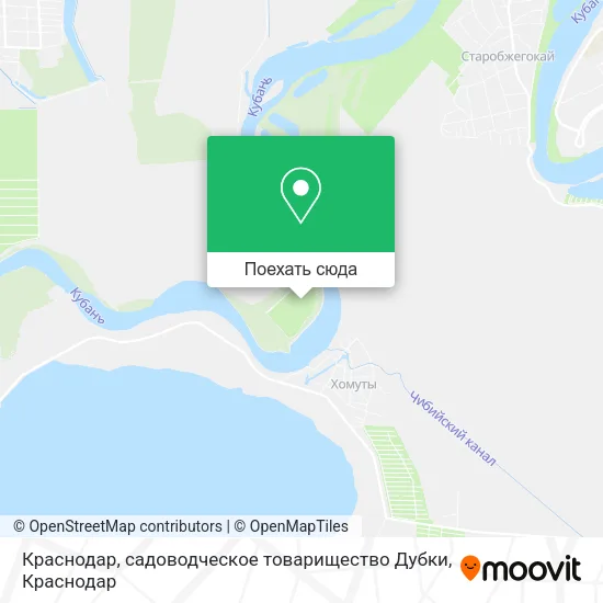 Карта Краснодар, садоводческое товарищество Дубки