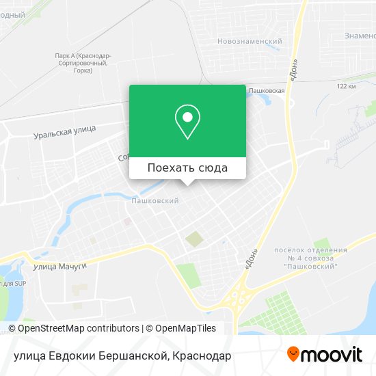 Карта улица Евдокии Бершанской