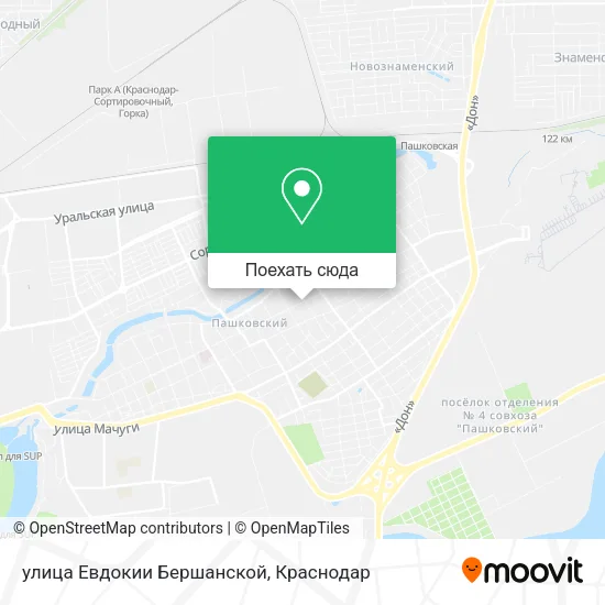 Карта улица Евдокии Бершанской