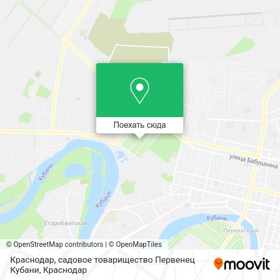 Карта Краснодар, садовое товарищество Первенец Кубани