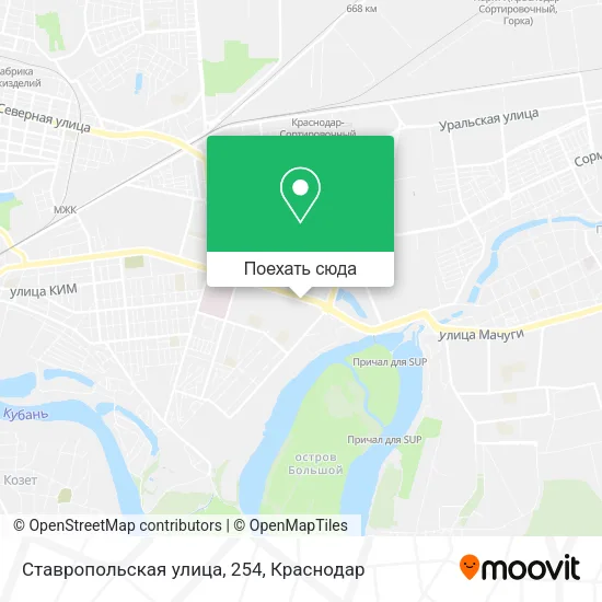 Карта Ставропольская улица, 254