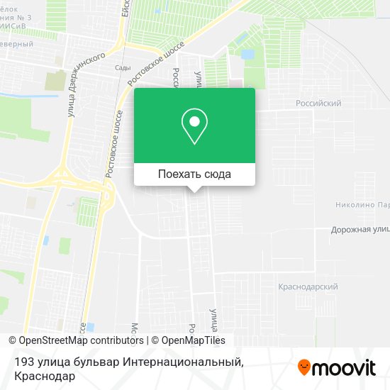 Карта 193 улица бульвар Интернациональный