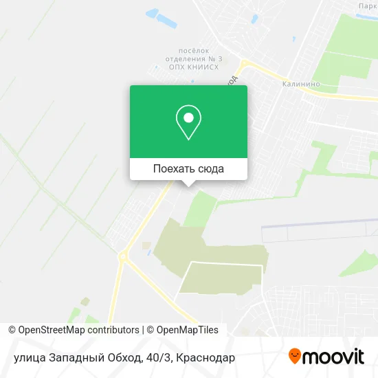 Карта улица Западный Обход, 40/3