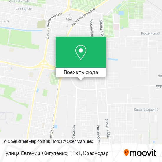 Карта улица Евгении Жигуленко, 11к1
