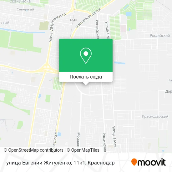 Карта улица Евгении Жигуленко, 11к1