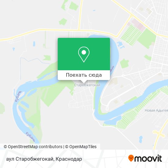 Карта аул Старобжегокай