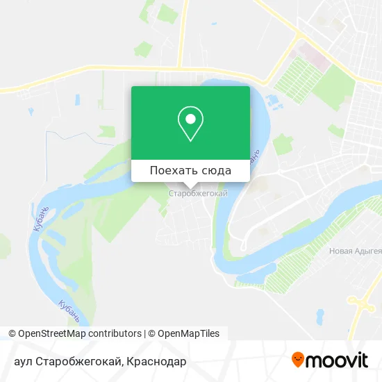 Карта аул Старобжегокай
