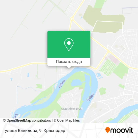 Карта улица Вавилова, 9