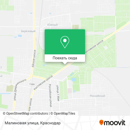 Карта Малиновая улица