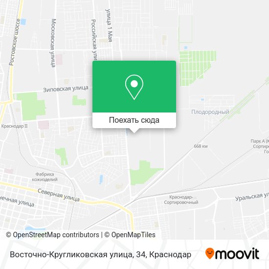 Карта Восточно-Кругликовская улица, 34