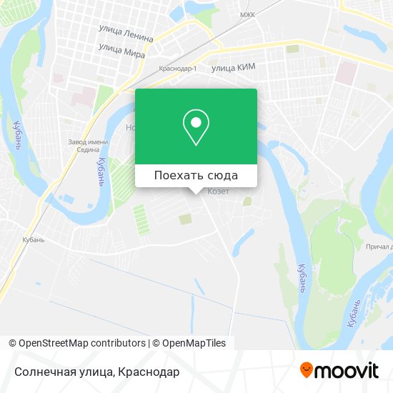 Карта Солнечная улица