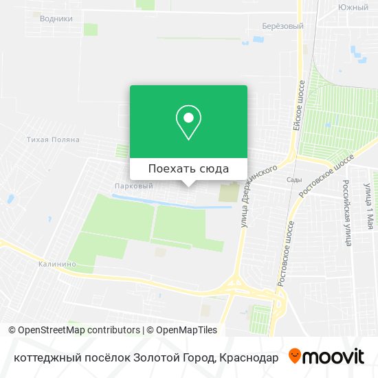 Карта коттеджный посёлок Золотой Город