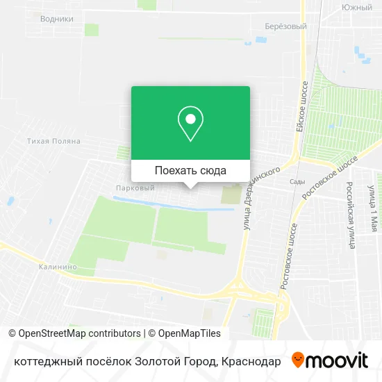 Карта коттеджный посёлок Золотой Город