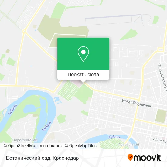 Карта Ботанический сад