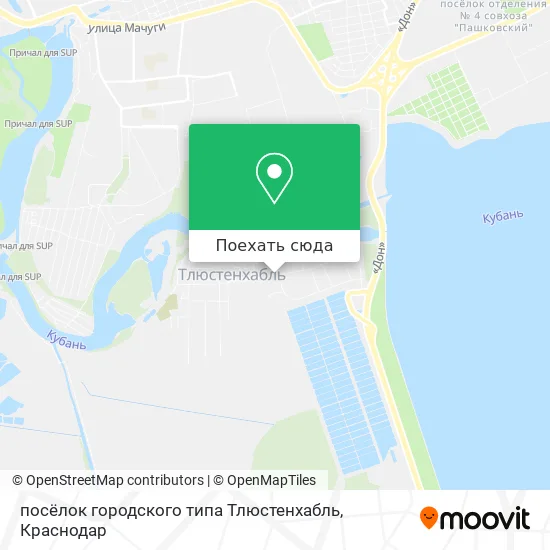 Карта посёлок городского типа Тлюстенхабль