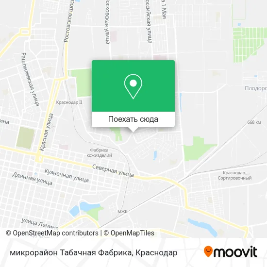 Карта микрорайон Табачная Фабрика
