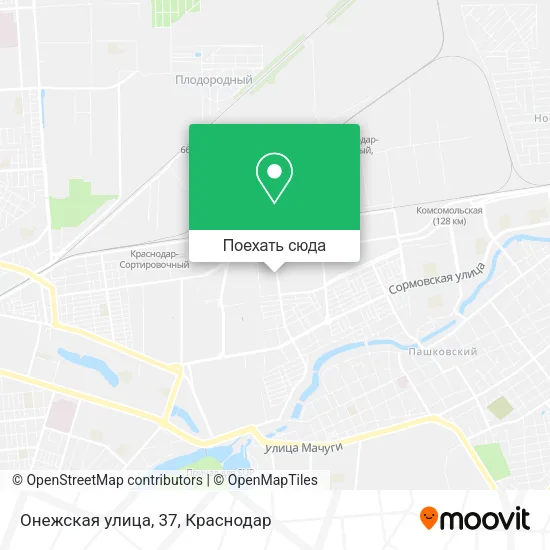 Карта Онежская улица, 37