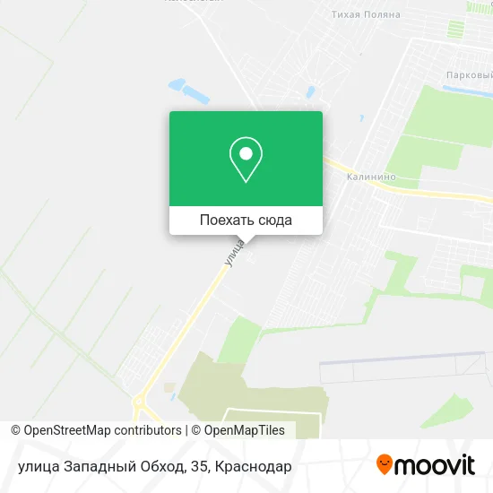 Карта улица Западный Обход, 35