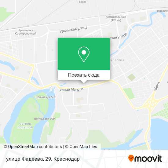 Карта улица Фадеева, 29