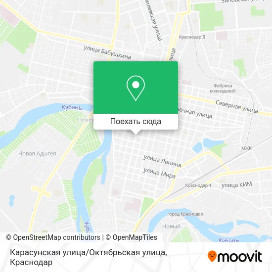 Карта Карасунская улица / Октябрьская улица