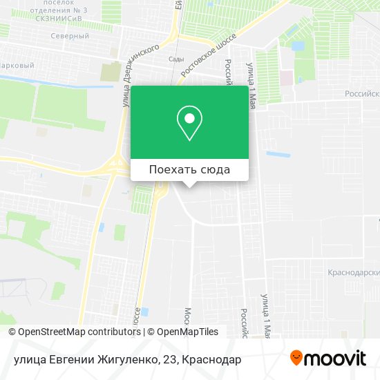 Карта улица Евгении Жигуленко, 23