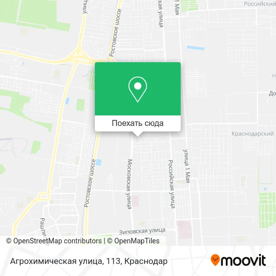 Карта Агрохимическая улица, 113