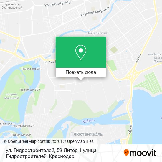 Карта ул. Гидростроителей, 59 Литер 1 улица Гидростроителей