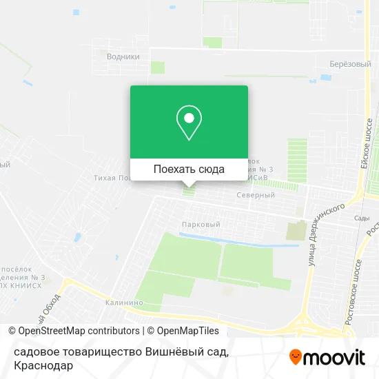 Карта садовое товарищество Вишнёвый сад
