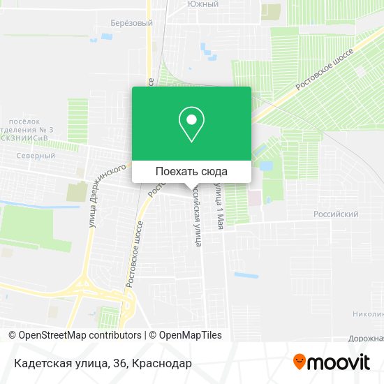 Карта Кадетская улица, 36