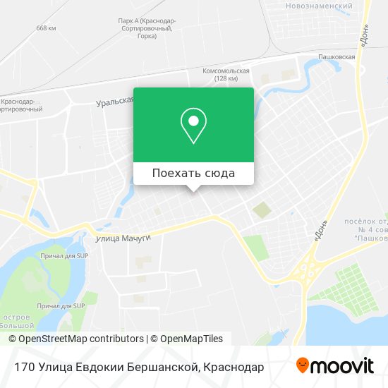 Карта 170 Улица Евдокии Бершанской