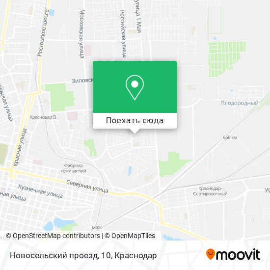 Карта Новосельский проезд, 10